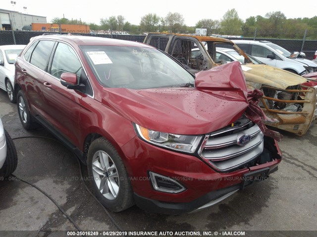 2FMPK4J84HBC04102 - 2017 FORD EDGE SEL RED photo 1