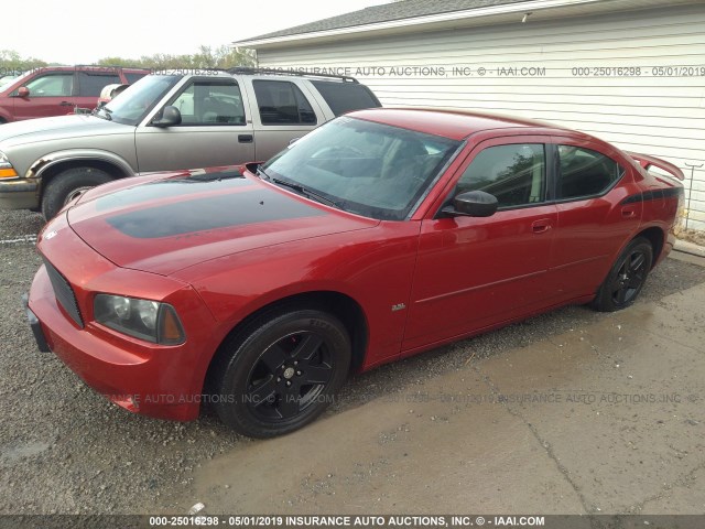 2B3KA43G56H264813 - 2006 DODGE CHARGER SE/SXT RED photo 2