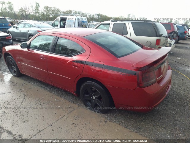 2B3KA43G56H264813 - 2006 DODGE CHARGER SE/SXT RED photo 3