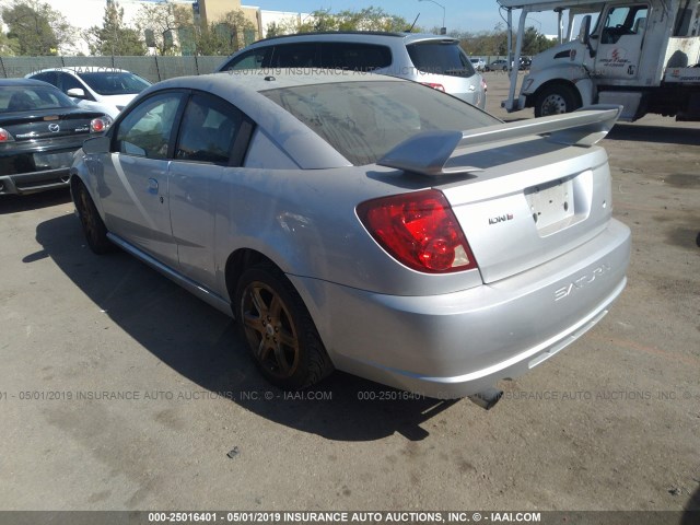 1G8AY18P57Z122213 - 2007 SATURN ION REDLINE SILVER photo 3