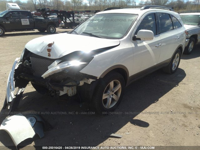 KM8NU73C68U053830 - 2008 HYUNDAI VERACRUZ GLS/SE/LIMITED WHITE photo 2