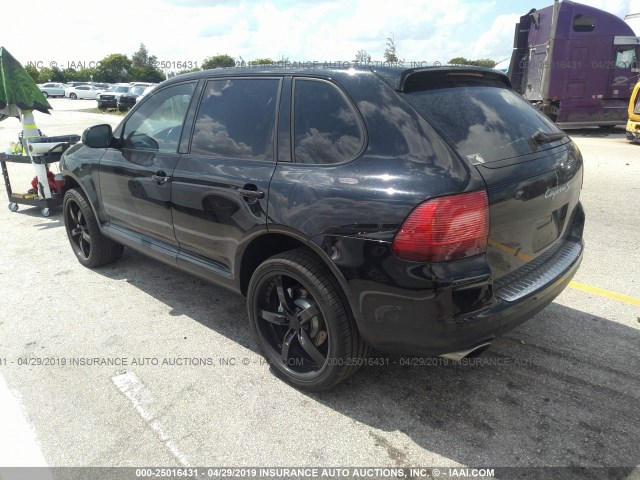 WP1AB29P25LA62479 - 2005 PORSCHE CAYENNE S BLACK photo 3