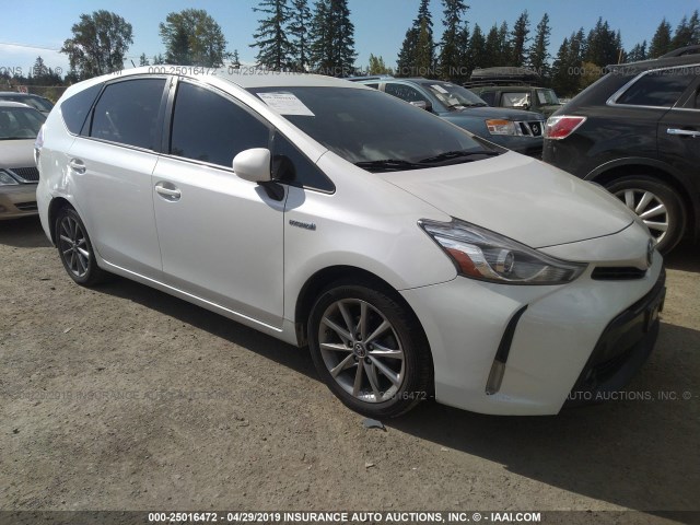 JTDZN3EU6FJ028443 - 2015 TOYOTA PRIUS V WHITE photo 1