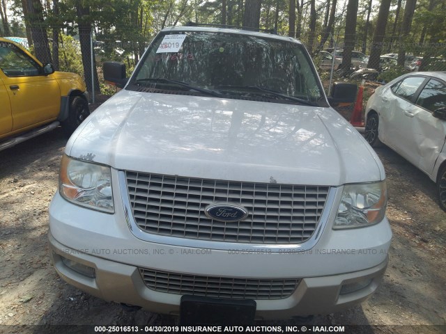 1FMFU18586LA25493 - 2006 FORD EXPEDITION EDDIE BAUER WHITE photo 6