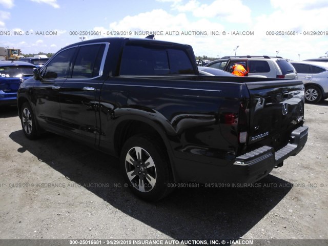 5FPYK3F79HB031934 - 2017 HONDA RIDGELINE RTL BLACK photo 3