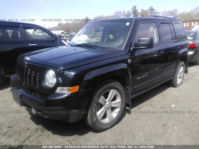 1C4NJRFB4GD696378 - 2016 JEEP PATRIOT LATITUDE BLACK photo 2