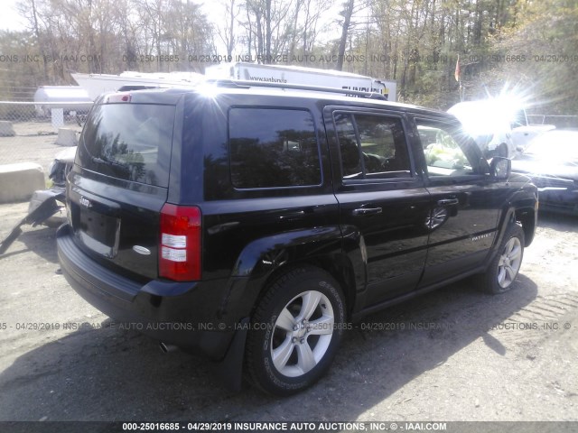 1C4NJRFB4GD696378 - 2016 JEEP PATRIOT LATITUDE BLACK photo 4