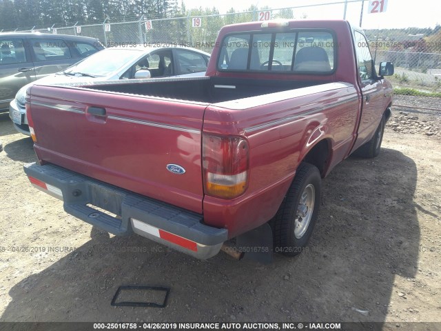 1FTCR10A7RPB64433 - 1994 FORD RANGER RED photo 4