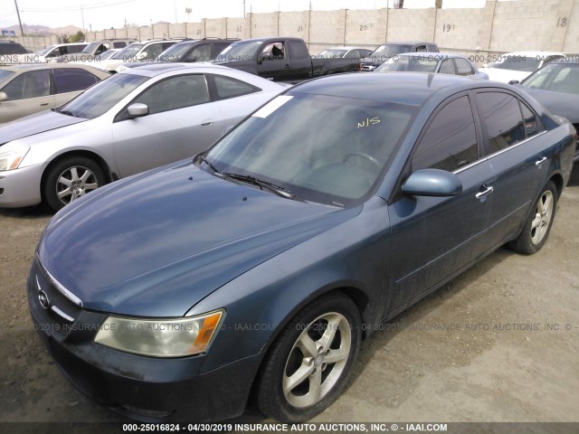 5NPEU46F67H277780 - 2007 HYUNDAI SONATA SE/LIMITED BLUE photo 2