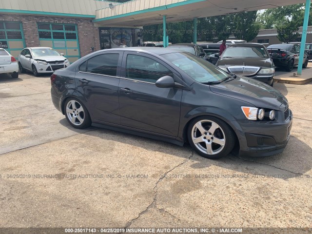 1G1JB5SH5C4166308 - 2012 CHEVROLET SONIC GRAY photo 1