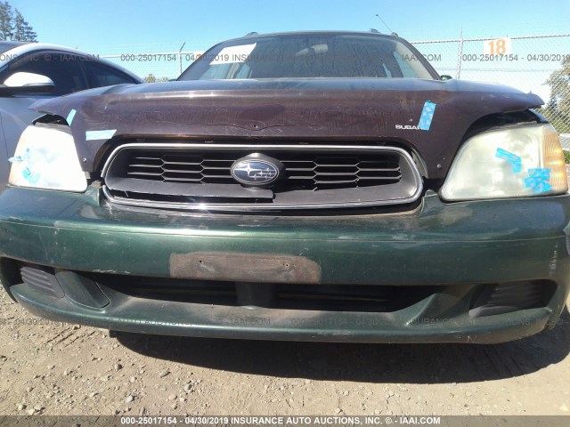 4S3BH635537302956 - 2003 SUBARU LEGACY L/L SPECIAL GREEN photo 6