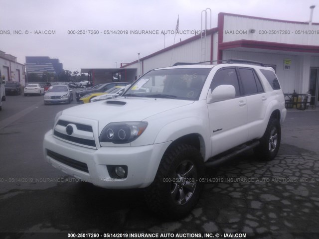 JTEZU14R18K020019 - 2008 TOYOTA 4RUNNER SR5/SPORT WHITE photo 2