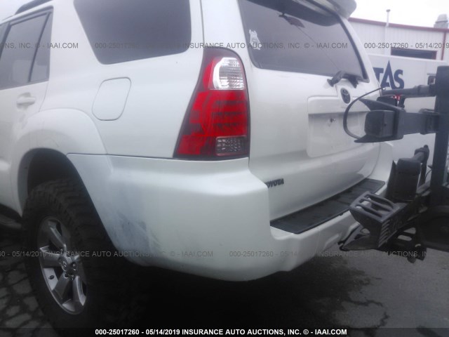 JTEZU14R18K020019 - 2008 TOYOTA 4RUNNER SR5/SPORT WHITE photo 6