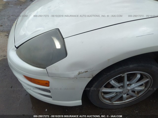 4A3AE35G91E007883 - 2001 MITSUBISHI ECLIPSE SPYDER GS WHITE photo 6