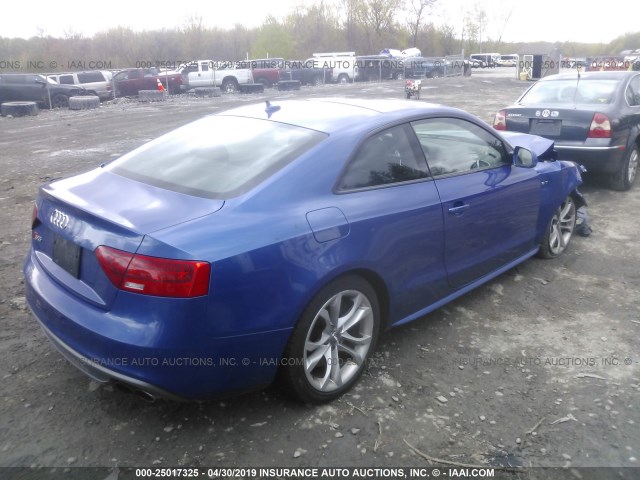 WAU3GAFR6FA029863 - 2015 AUDI S5 PRESTIGE BLUE photo 4