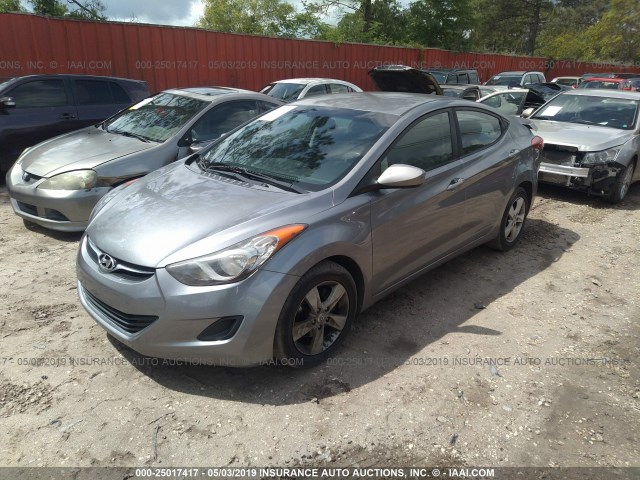 KMHDH4AE7BU150190 - 2011 HYUNDAI ELANTRA GLS/LIMITED SILVER photo 2