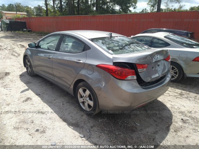 KMHDH4AE7BU150190 - 2011 HYUNDAI ELANTRA GLS/LIMITED SILVER photo 3