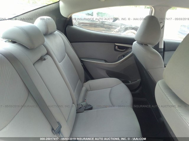 KMHDH4AE7BU150190 - 2011 HYUNDAI ELANTRA GLS/LIMITED SILVER photo 8