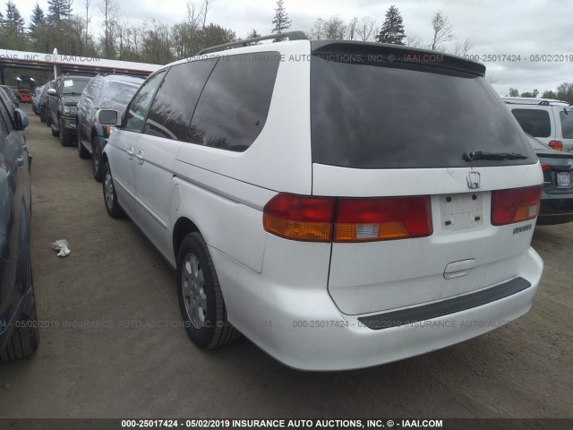 5FNRL18964B137961 - 2004 HONDA ODYSSEY EXL WHITE photo 3