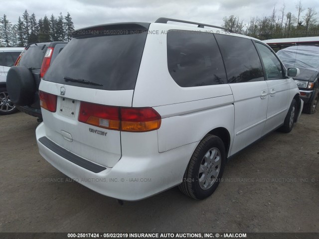 5FNRL18964B137961 - 2004 HONDA ODYSSEY EXL WHITE photo 4