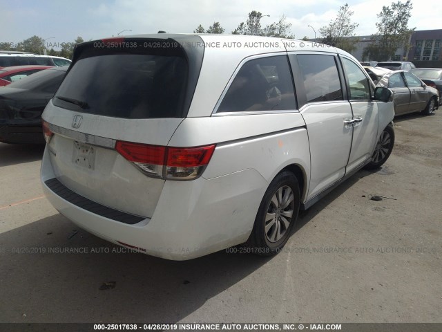 5FNRL5H64FB119426 - 2015 HONDA ODYSSEY EXL WHITE photo 4