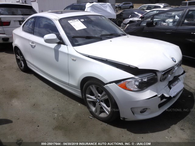 WBAUP9C50CVL91485 - 2012 BMW 128 I WHITE photo 1