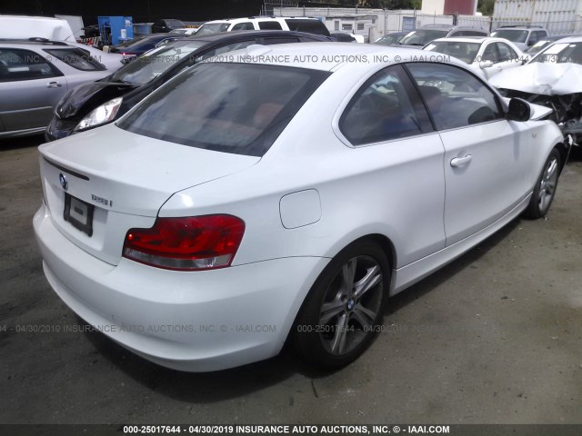 WBAUP9C50CVL91485 - 2012 BMW 128 I WHITE photo 4