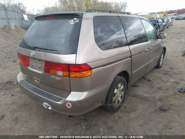 5FNRL18004B148925 - 2004 HONDA ODYSSEY EXL GOLD photo 4