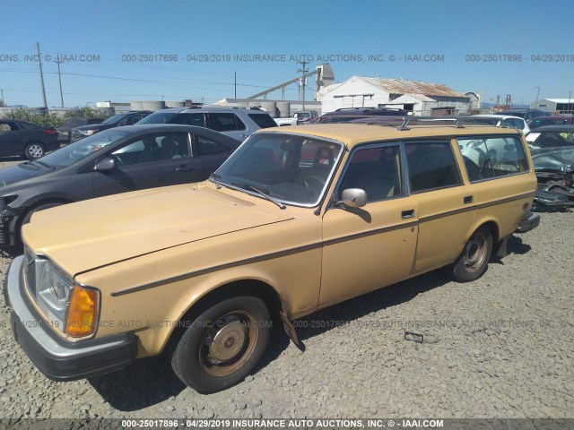 VC24545M1218534 - 1979 VOLVO 245 DL YELLOW photo 2