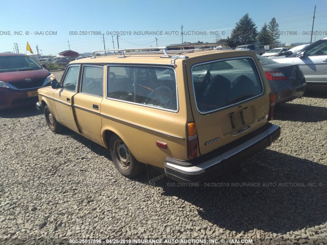 VC24545M1218534 - 1979 VOLVO 245 DL YELLOW photo 3