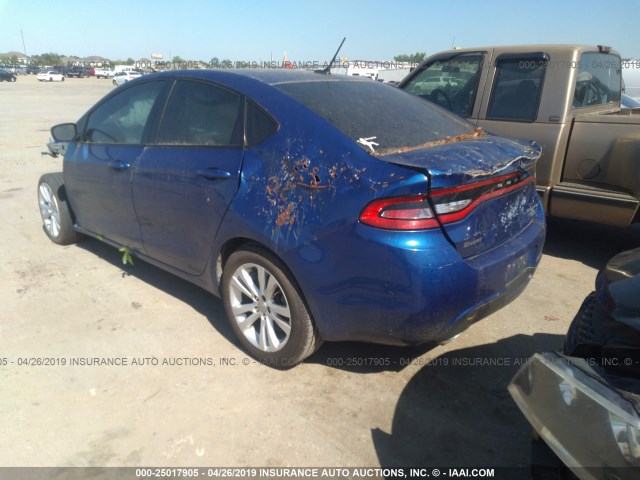 1C3CDFBB1ED831899 - 2014 DODGE DART SXT BLUE photo 3