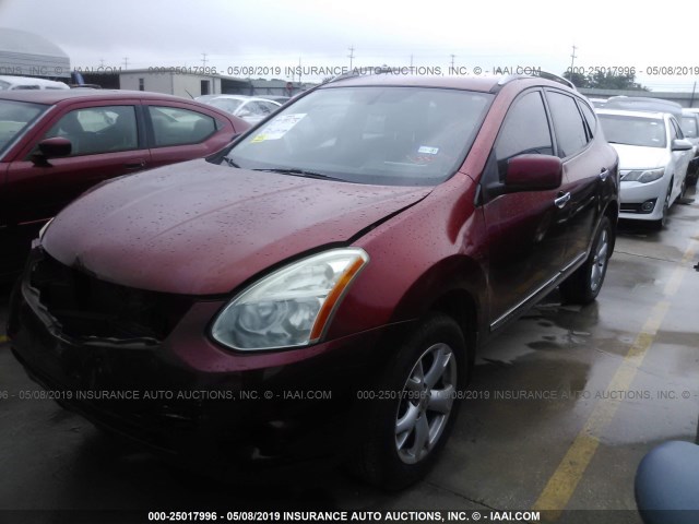 JN8AS5MT8BW164391 - 2011 NISSAN ROGUE RED photo 2