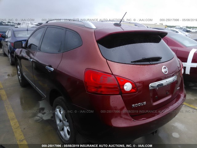 JN8AS5MT8BW164391 - 2011 NISSAN ROGUE RED photo 3