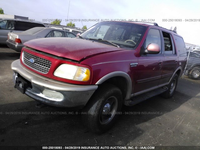 1FMFU18L8VLB52788 - 1997 FORD EXPEDITION RED photo 2