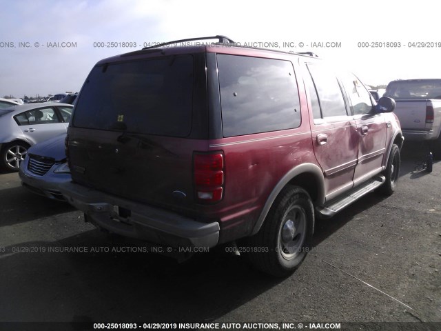 1FMFU18L8VLB52788 - 1997 FORD EXPEDITION RED photo 4