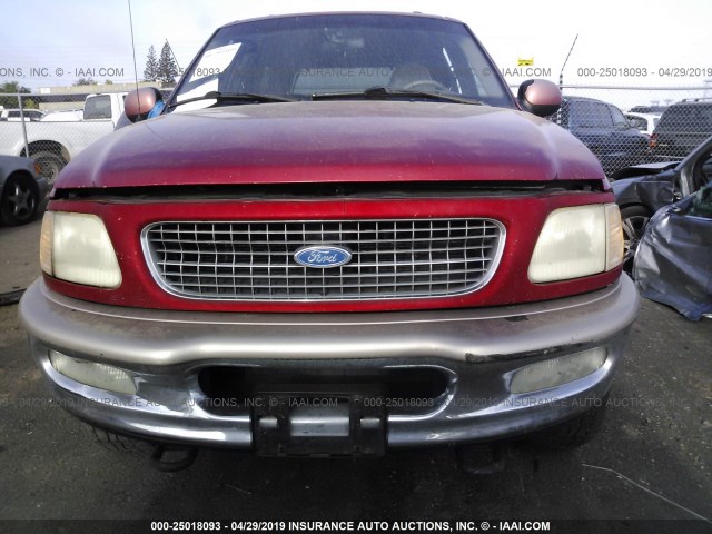 1FMFU18L8VLB52788 - 1997 FORD EXPEDITION RED photo 6
