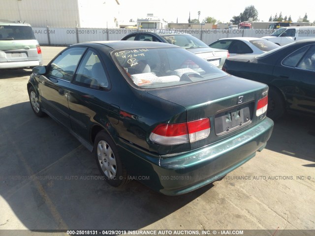 1HGEJ6222XL041891 - 1999 HONDA CIVIC DX GREEN photo 3