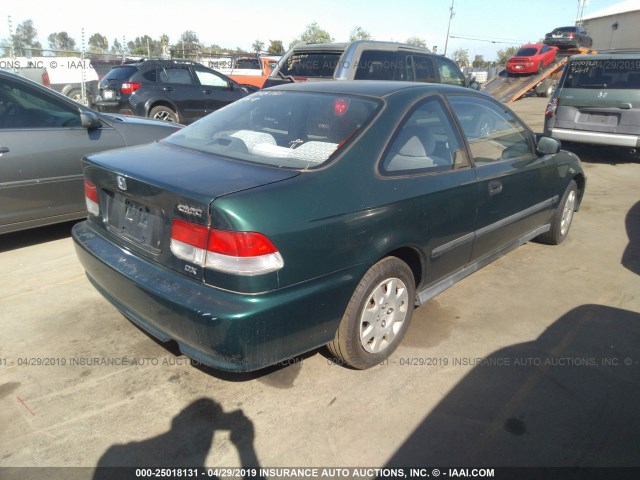 1HGEJ6222XL041891 - 1999 HONDA CIVIC DX GREEN photo 4