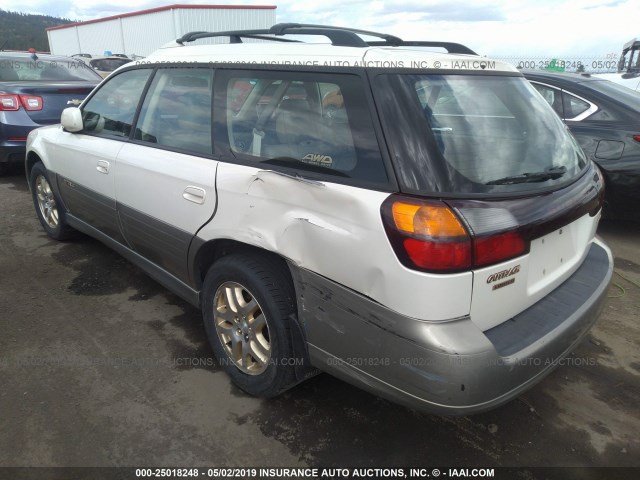 4S3BH686426606446 - 2002 SUBARU LEGACY OUTBACK LIMITED WHITE photo 3