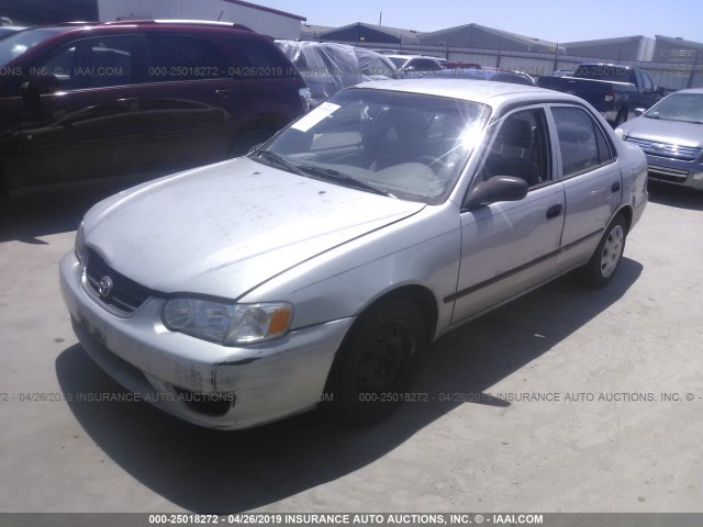 1NXBR12E02Z629147 - 2002 TOYOTA COROLLA CE/LE/S SILVER photo 2