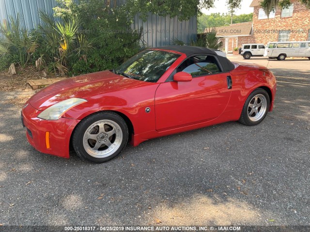 JN1AZ36A35M759787 - 2005 NISSAN 350Z RED photo 2