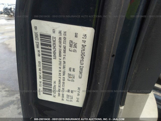 2C3KA63H67H684976 - 2007 CHRYSLER 300C BLUE photo 9