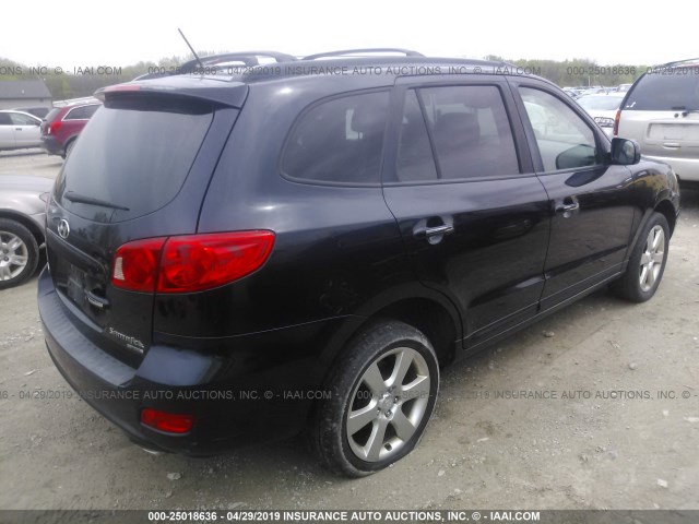 5NMSH13E87H078180 - 2007 HYUNDAI SANTA FE SE/LIMITED BLUE photo 4