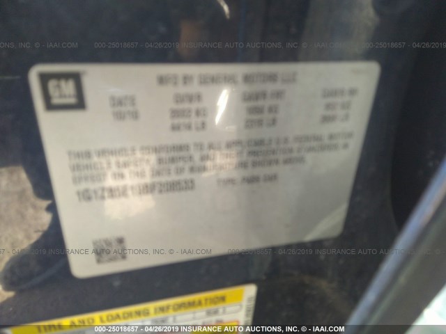 1G1ZB5E19BF208533 - 2011 CHEVROLET MALIBU LS BLUE photo 9