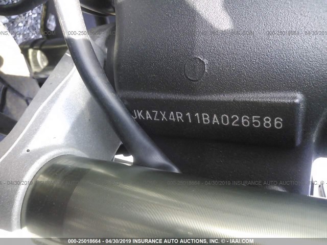 JKAZX4R11BA026586 - 2011 KAWASAKI ZX600 R BLACK photo 10