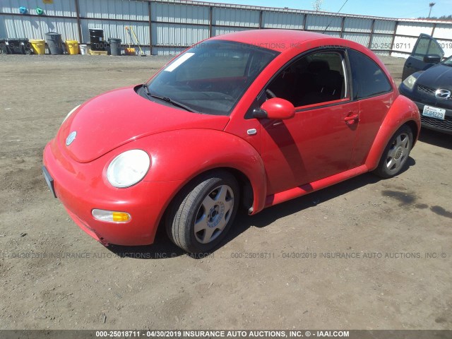 3VWBK21CX3M423402 - 2003 VOLKSWAGEN NEW BEETLE GL RED photo 2