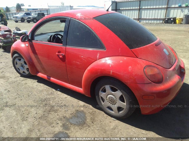 3VWBK21CX3M423402 - 2003 VOLKSWAGEN NEW BEETLE GL RED photo 3