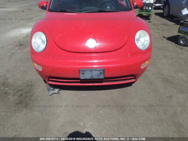 3VWBK21CX3M423402 - 2003 VOLKSWAGEN NEW BEETLE GL RED photo 6