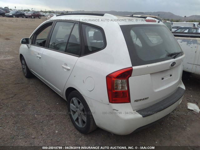 KNAFG525177067443 - 2007 KIA RONDO LX/EX WHITE photo 3