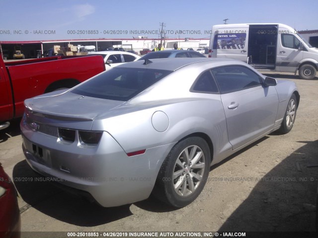 2G1FE1E32C9159514 - 2012 CHEVROLET CAMARO LS SILVER photo 4